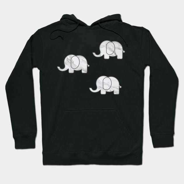 3 Marble Elephants Hoodie by emilystp23